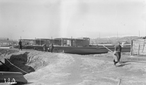 Lighters in dock, Antung