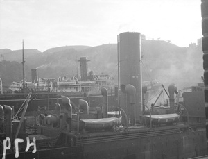 Steamship funnels, Taikoo Dockyard, Hong Kong