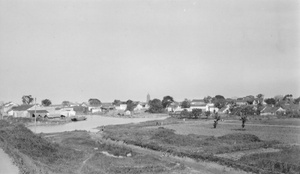 A village beside the Shanghai - Nanking Railway