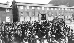 Spectators at launch of SS Tencho Maru, Hong Kong