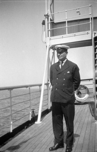Captain Williamson on deck of the 'Sarpedon'