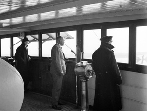 On the bridge of a China Navigation Company ship, 1934