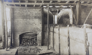 Volatilising furnace, New Wah Chang Co., Hsi Kwan Shan (Xi guan shan?), Hong Kong