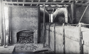 Volatilising furnace, New Wah Chang Co., Hsi Kwan Shan (Xi guan shan?), Hong Kong