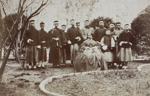 Lydia Mary Fay and eldest boys, Chinese Boys' School, Shanghai