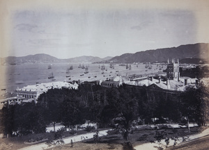 View looking east from Government House, Hong Kong