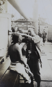 Barbering on board a ship