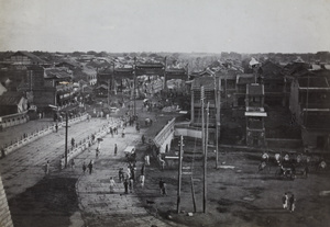 View from Qianmen gate of Qianmen Boulevard, Peking