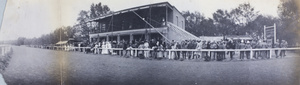 Spectators and grandstand at Peking racecourse (Pao Ma Chang)