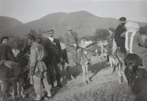 Visitors on ponies, near Peking