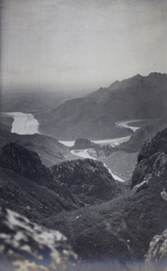 A river and tributary, viewed from a mountain, near Qinhuangdao