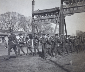 British soldiers in Peking after the riots (Peking Mutiny), 1912