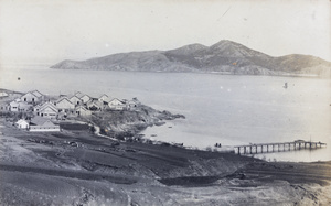 Buildings, pier and island, Weihaiwei