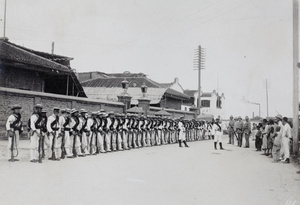 Japanese sailors in Zhabei District, Shanghai, during the Xinhai Revoltion