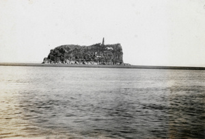 A pagoda on Big Orphan on Poyang Lake, Kiangsi