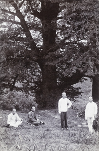 Four servants by a tree, Lushan