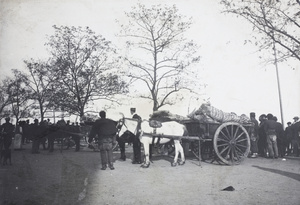 Carts carrying the dead for burial, Hankow