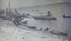 Hulk on the Hankow waterfront, sunk by Republican artillery